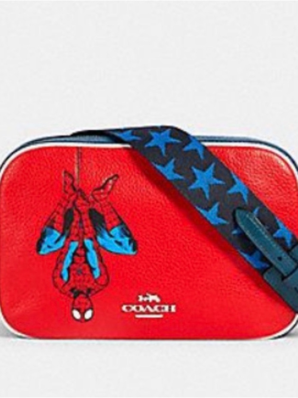 Coach Red and Blue Spider-Man Leather Crossbody - Picture 3 of 6